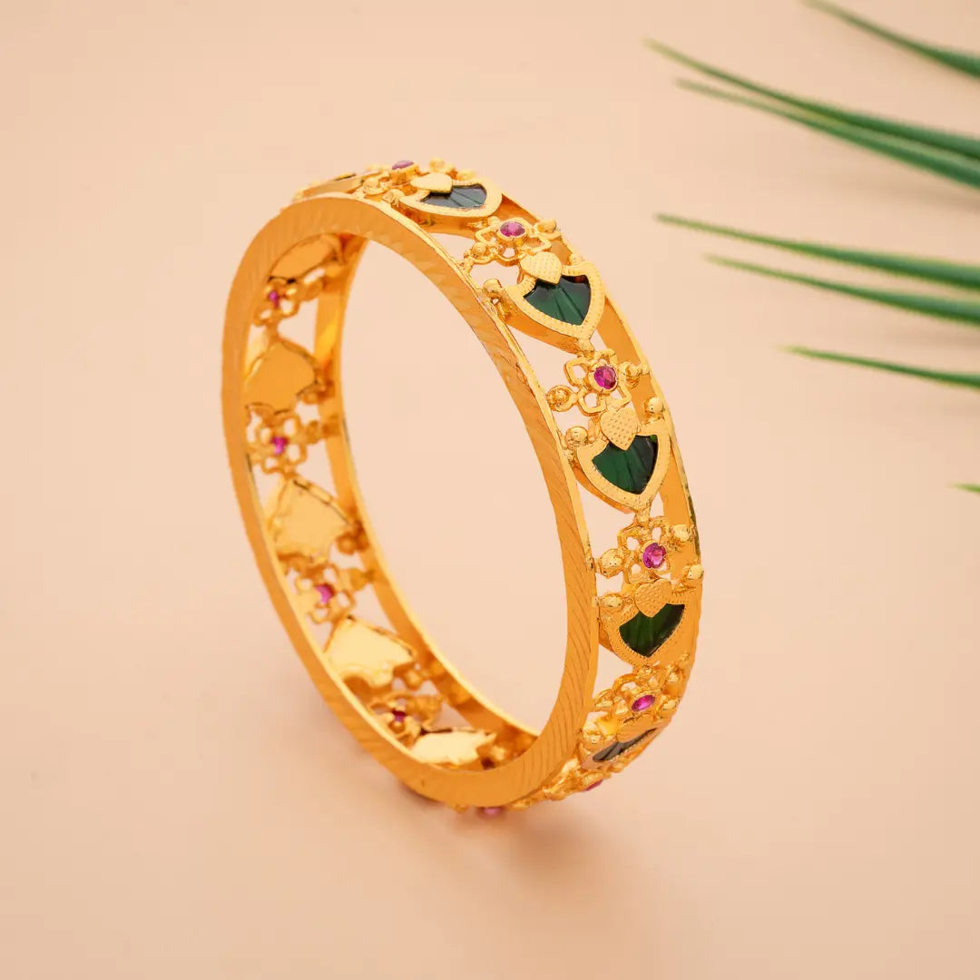 gold plated palakka bangles