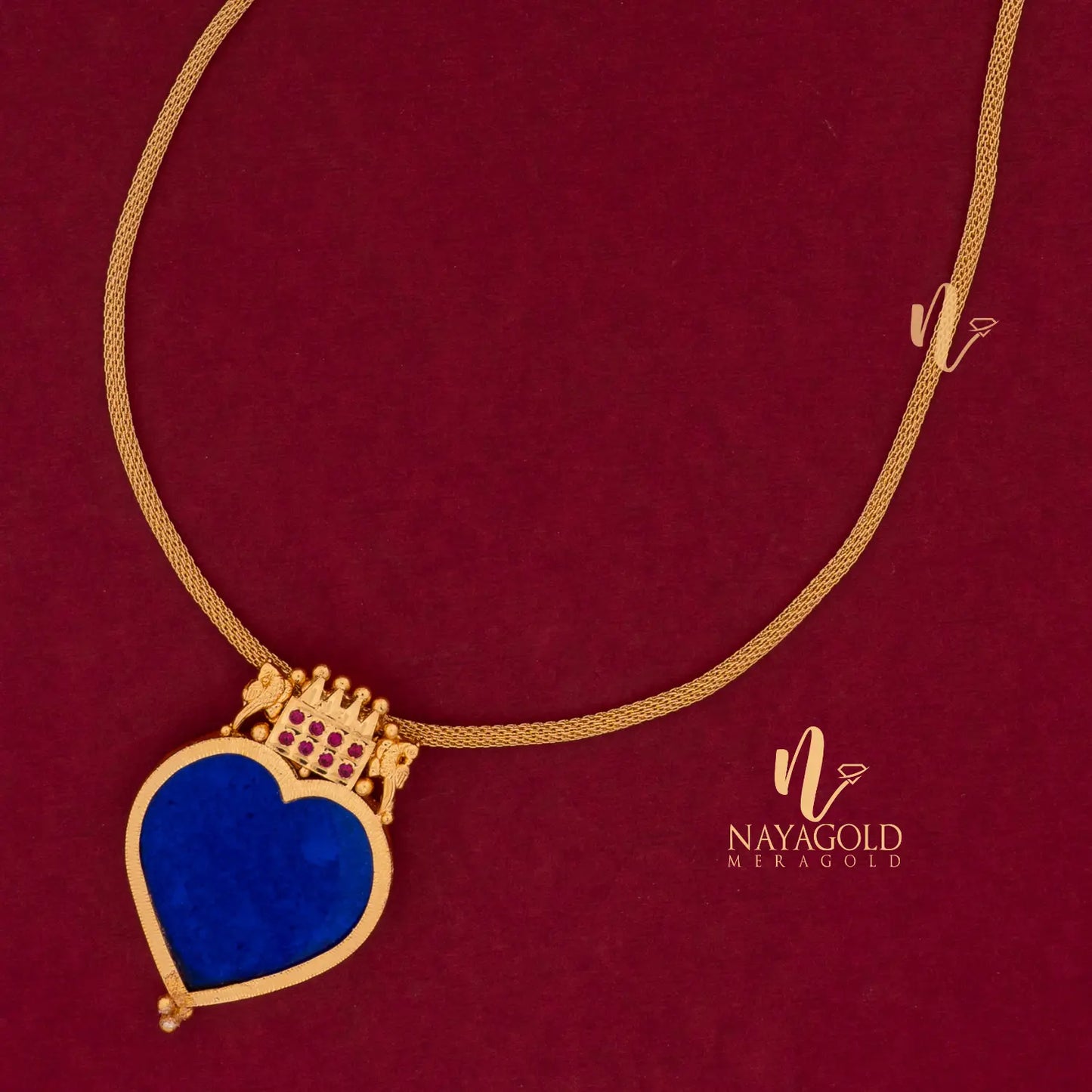 HEART CHAIN PENDENT CP18 B NAYAGOLD MERAGOLD