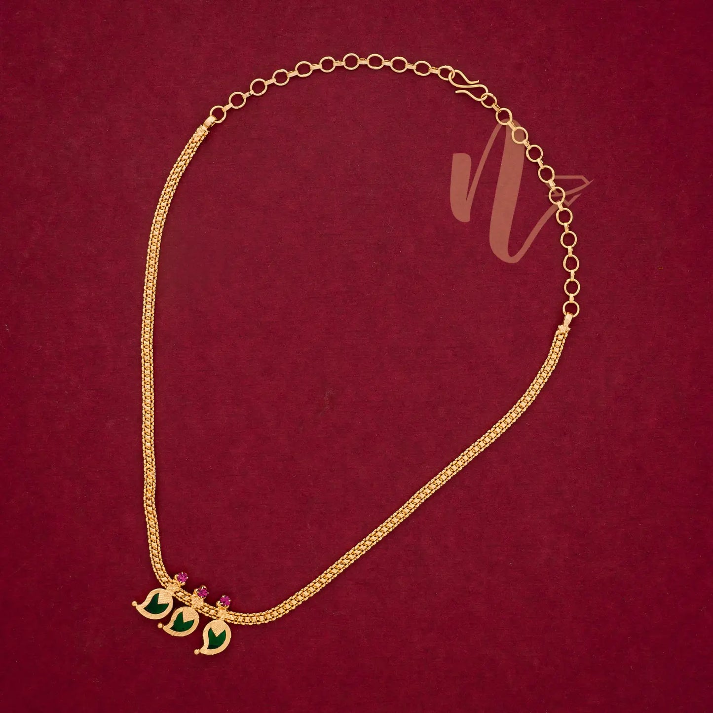 GOLD PLATED 3 KATTA MANGO NECKLACE