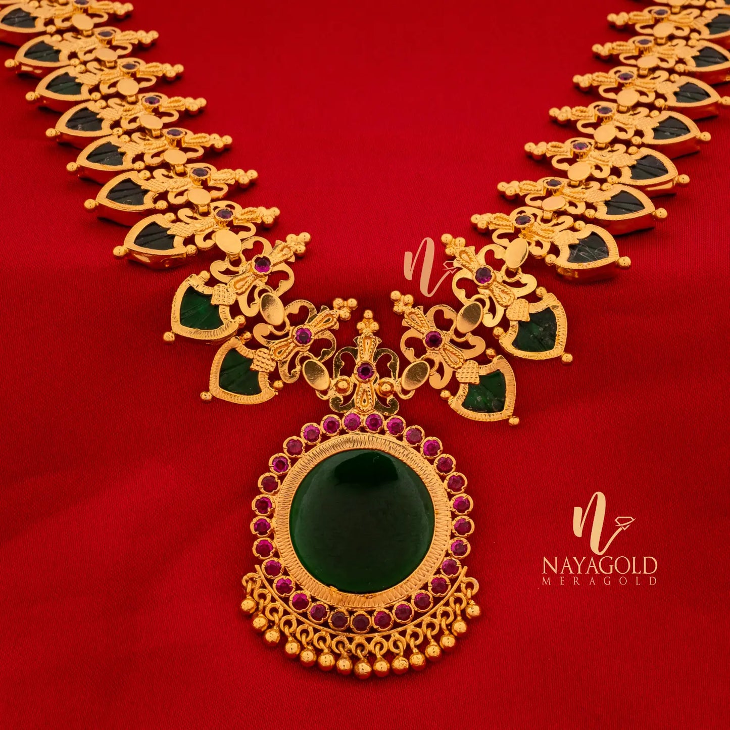 GOLD PLATED GREEN COLOUR BUTTERFLY PALAKKA