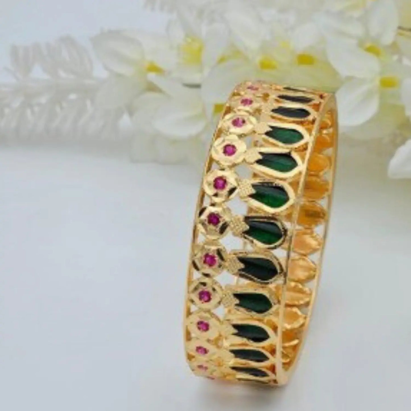 GOLD PLATED NAGAPADAM BANGLE
