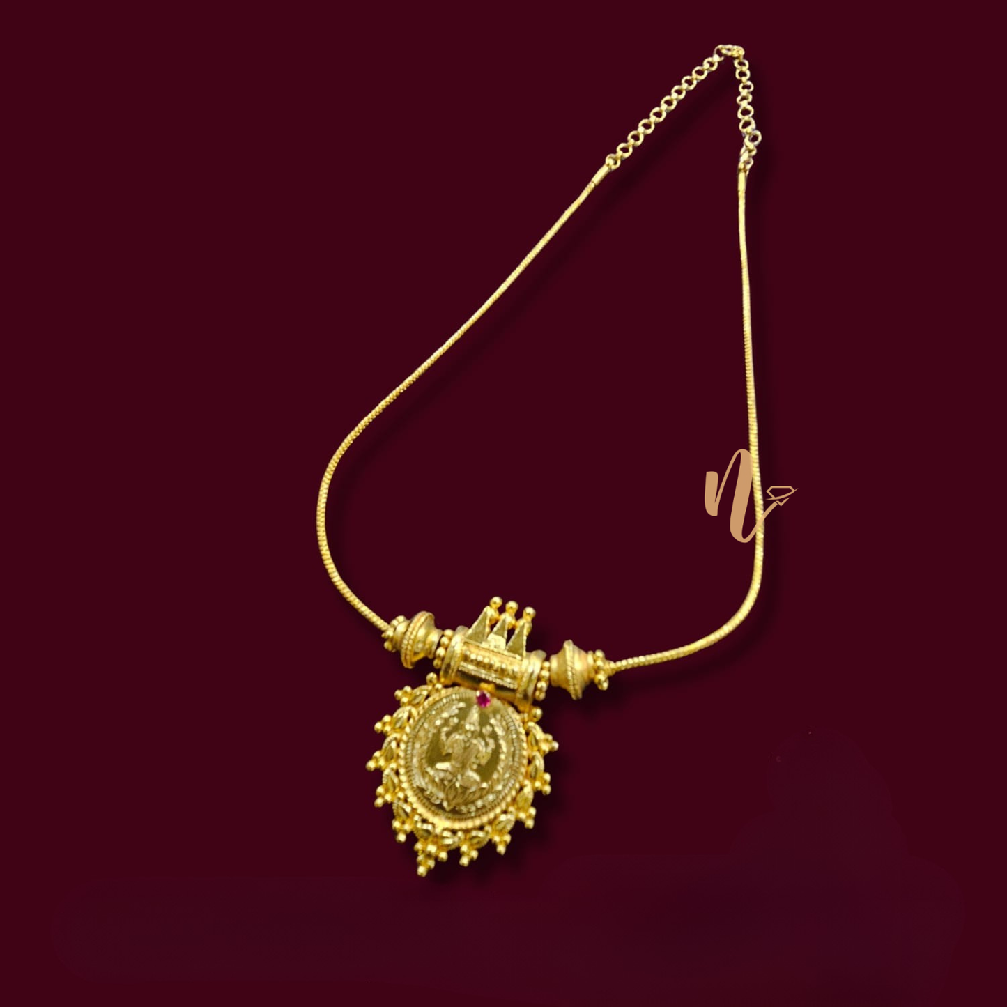 GOLD PLATED PATHAKAM WITH CHAIN