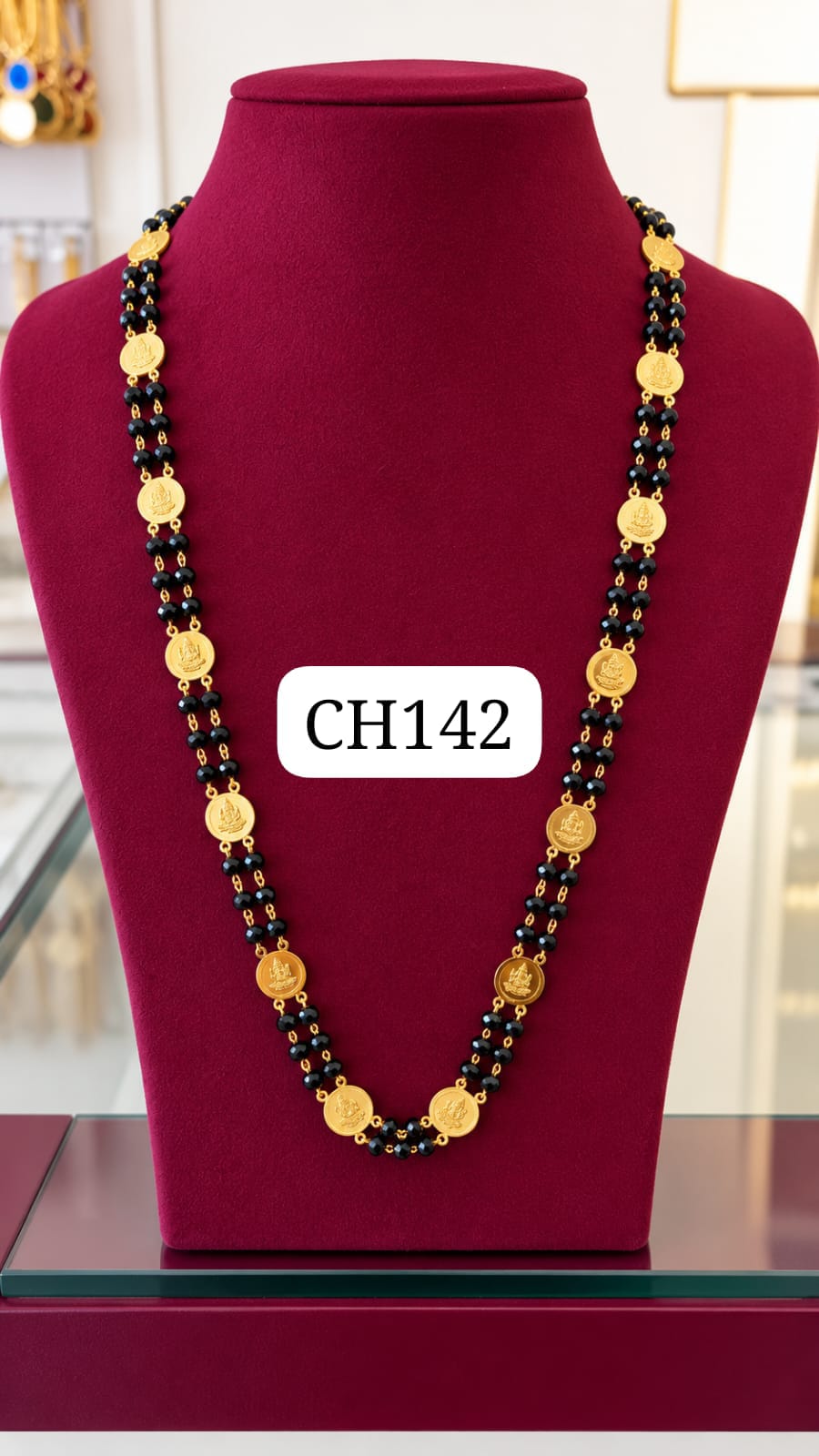 KERALA MODEL DOUBLE LAYER KARIMANI CHAIN WITH COIN