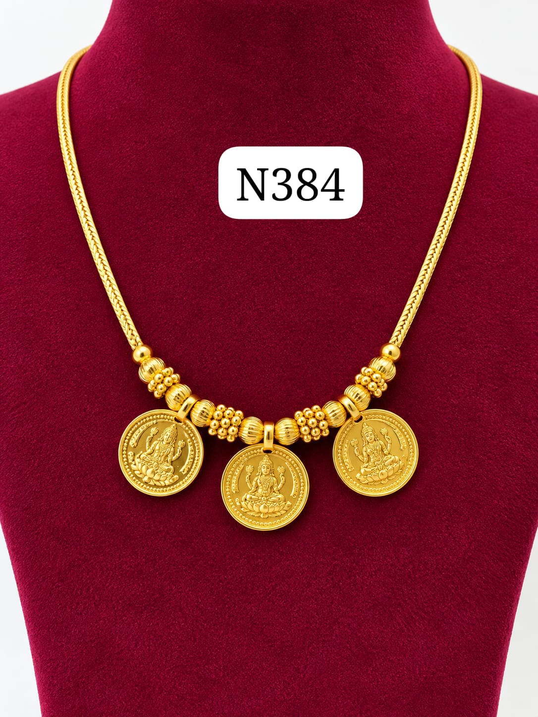 KERALA MODEL THREE COIN NECKLACE