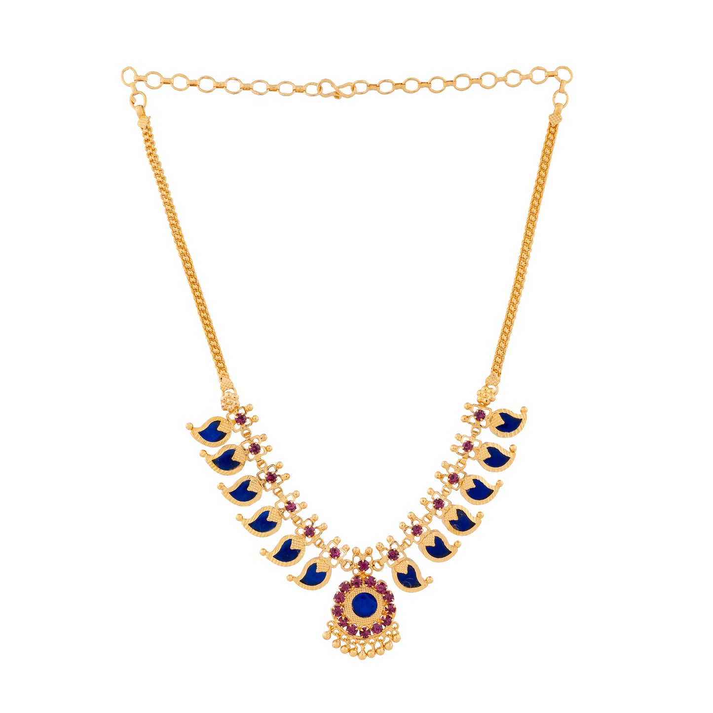 Mango necklace six petels blue