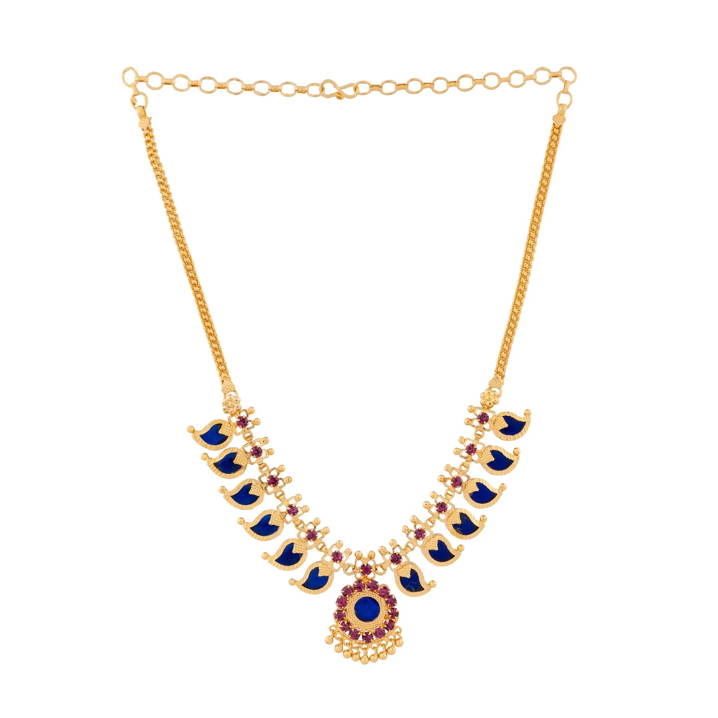 Mango necklace six petels blue