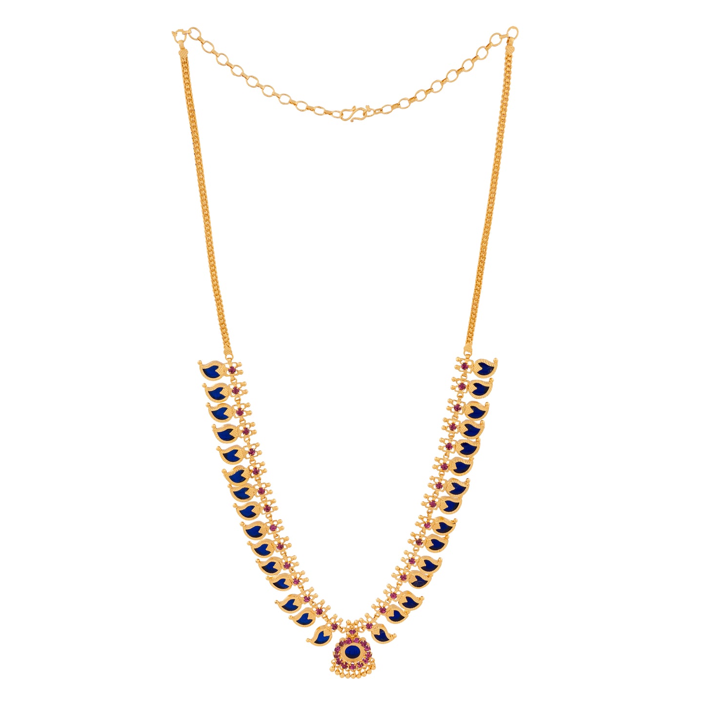 Mango necklace 15petels blue color