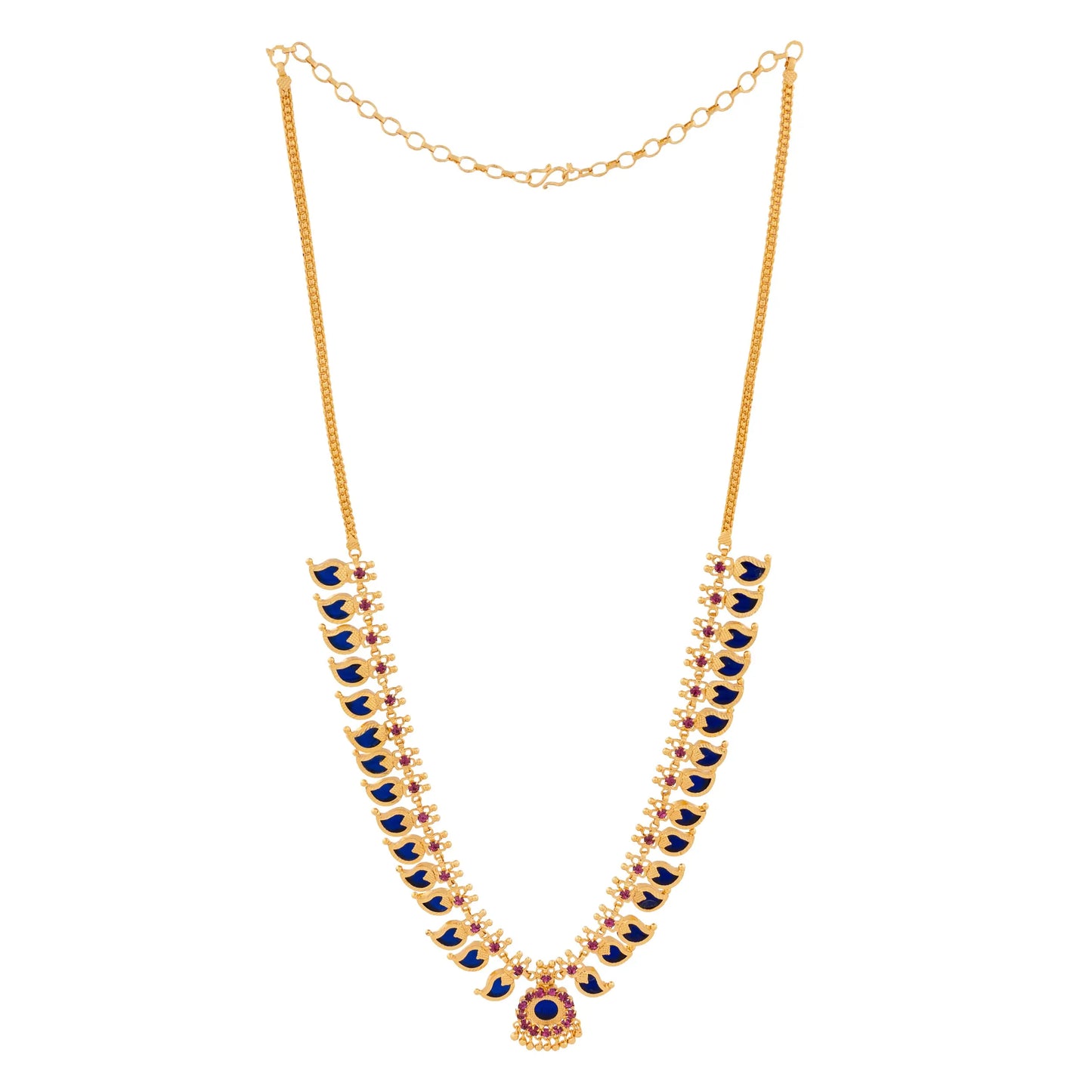 Mango necklace 15petels blue color