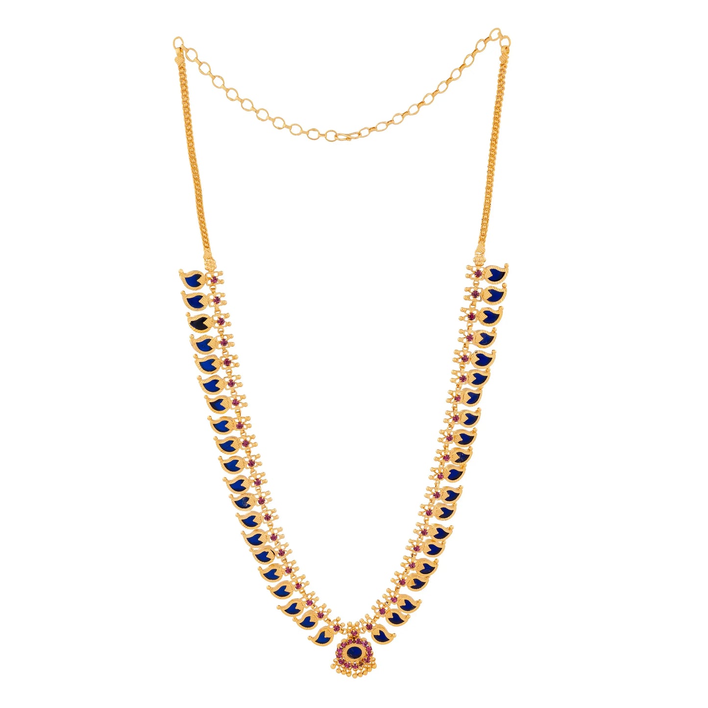 Mango necklace 20 petels blue color