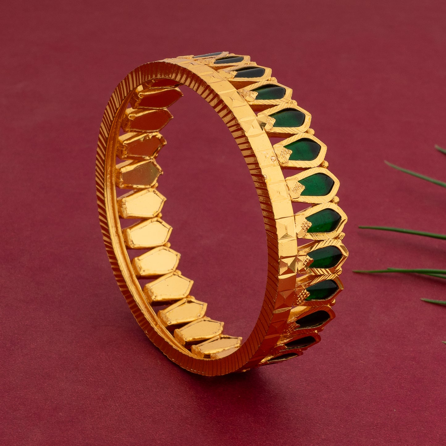 gold plated palakka bangles