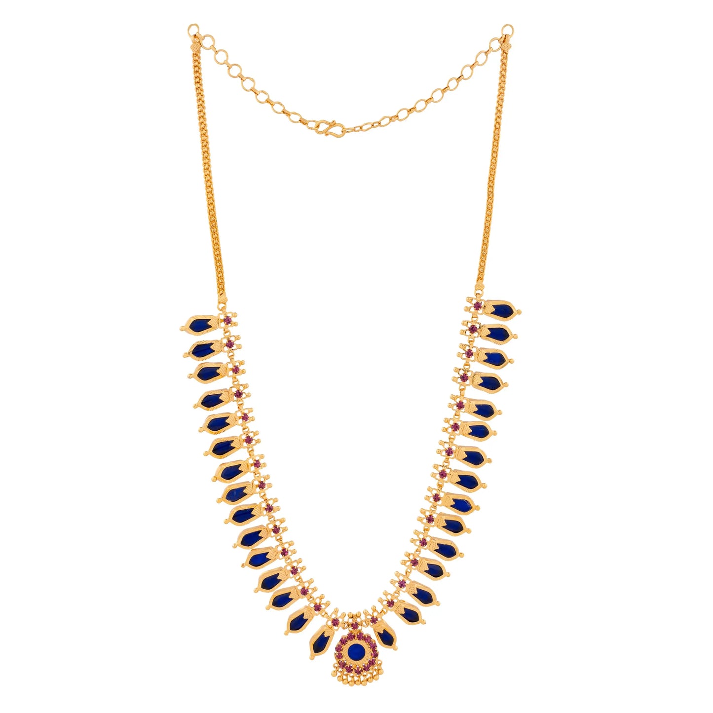 NAGAPADOM MALA 15 PETELS BLUE COLOR NAYAGOLD MERAGOLD