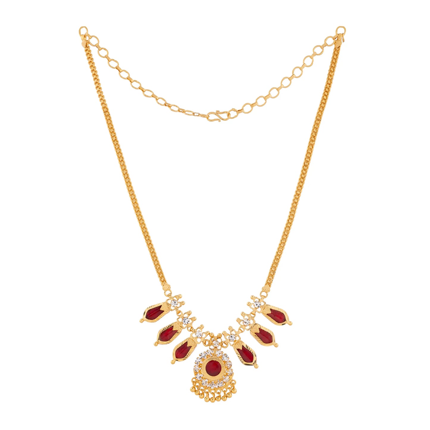 NAGAPADAM MALA 3 PETELS RED COLOR NAYAGOLD MERAGOLD