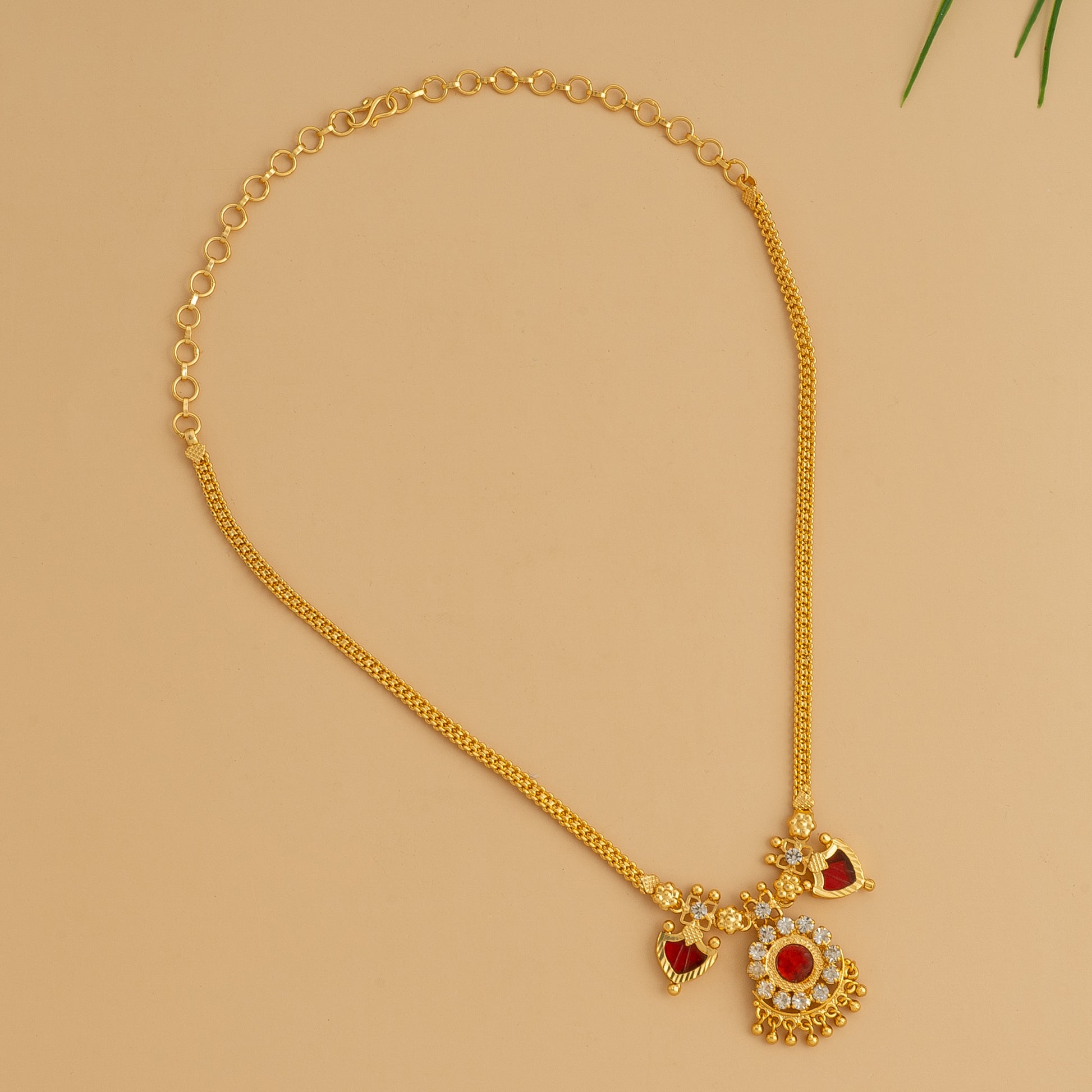 KERALA TRADITIONAL RED COLOUR PALAKKA MALA JEWELLERY