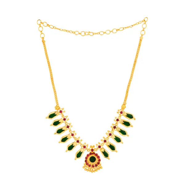 nagapadam six petel green color