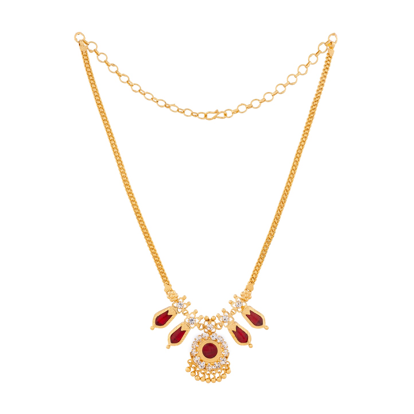 NAGAPADAM MALA 2 PETELS RED COLOR