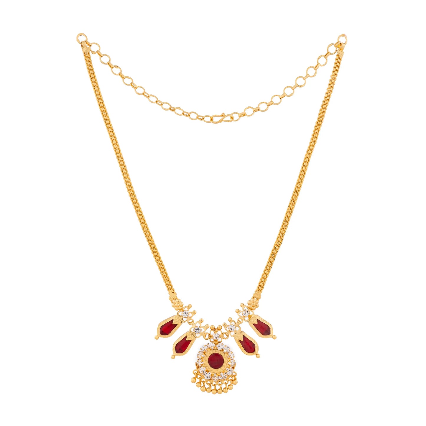 NAGAPADAM MALA 2 PETELS RED COLOR NAYAGOLD MERAGOLD