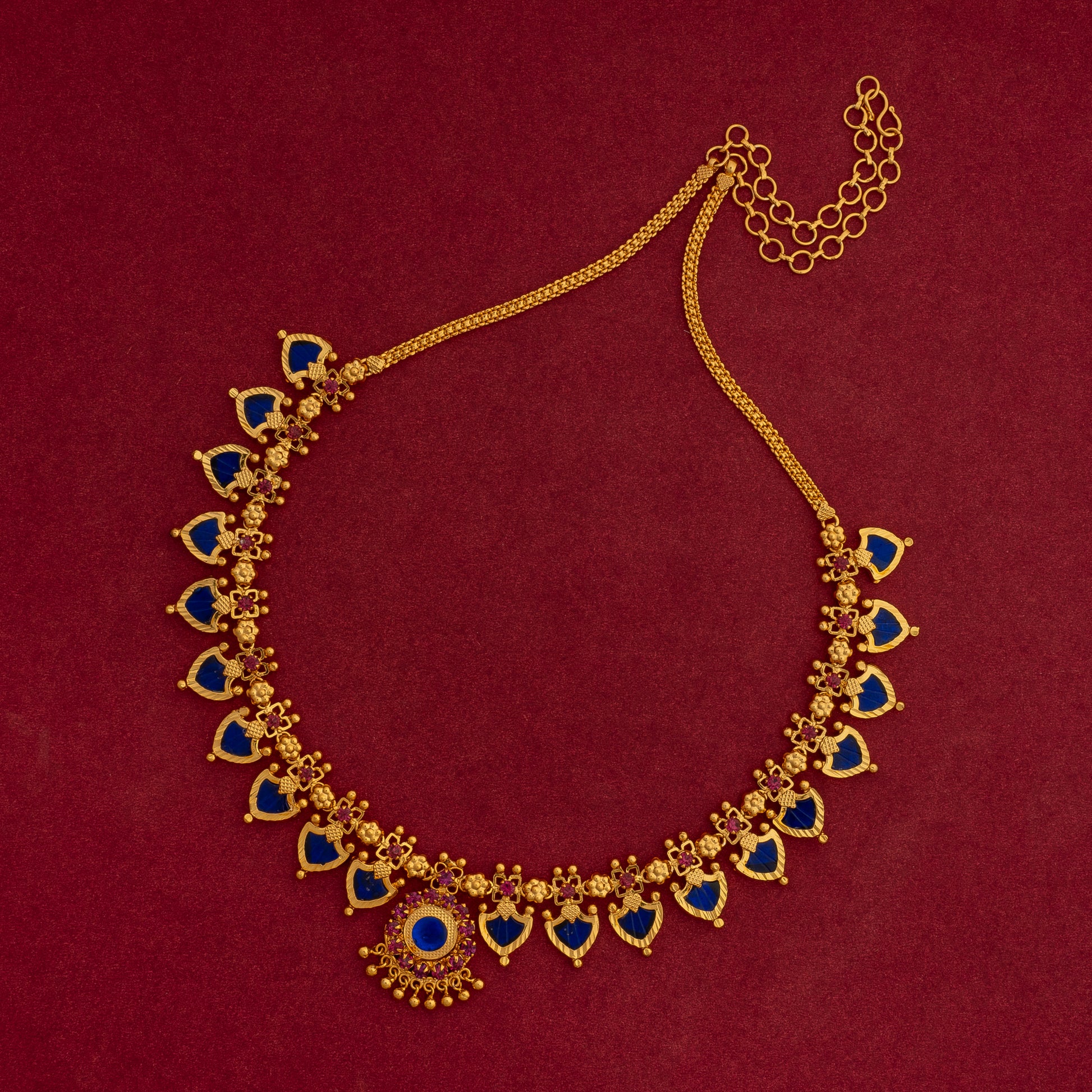palakka mala 10petels blue color