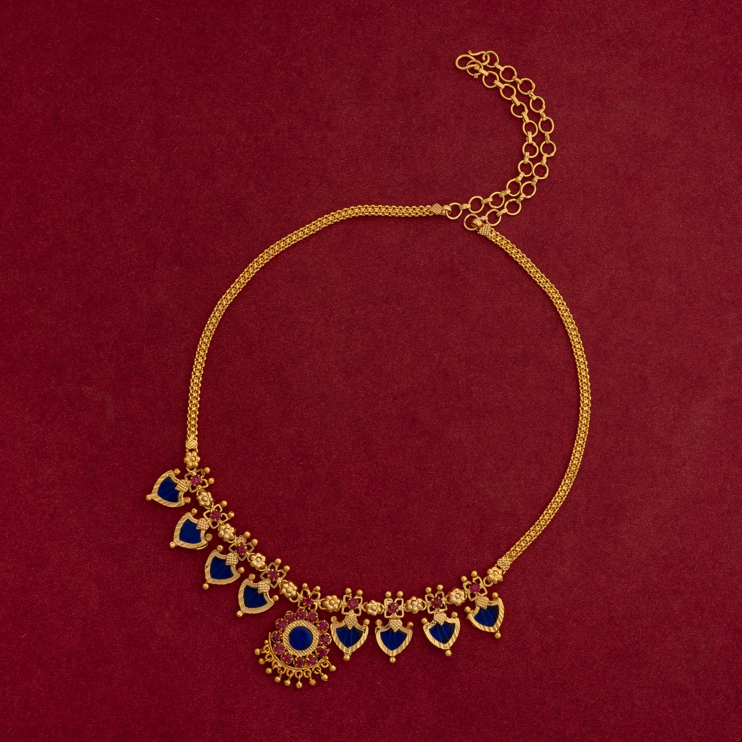 palakka mala 4petels blue color