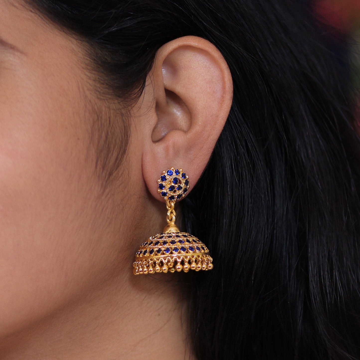gold plated jhumka