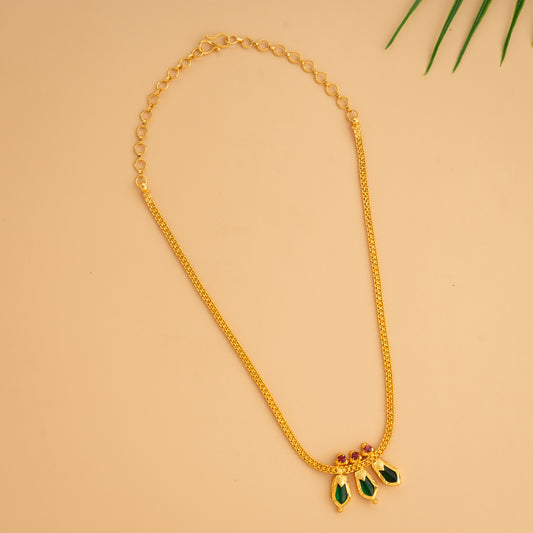 THREE PETALS NAGAPADAM NECKLACE N49 G