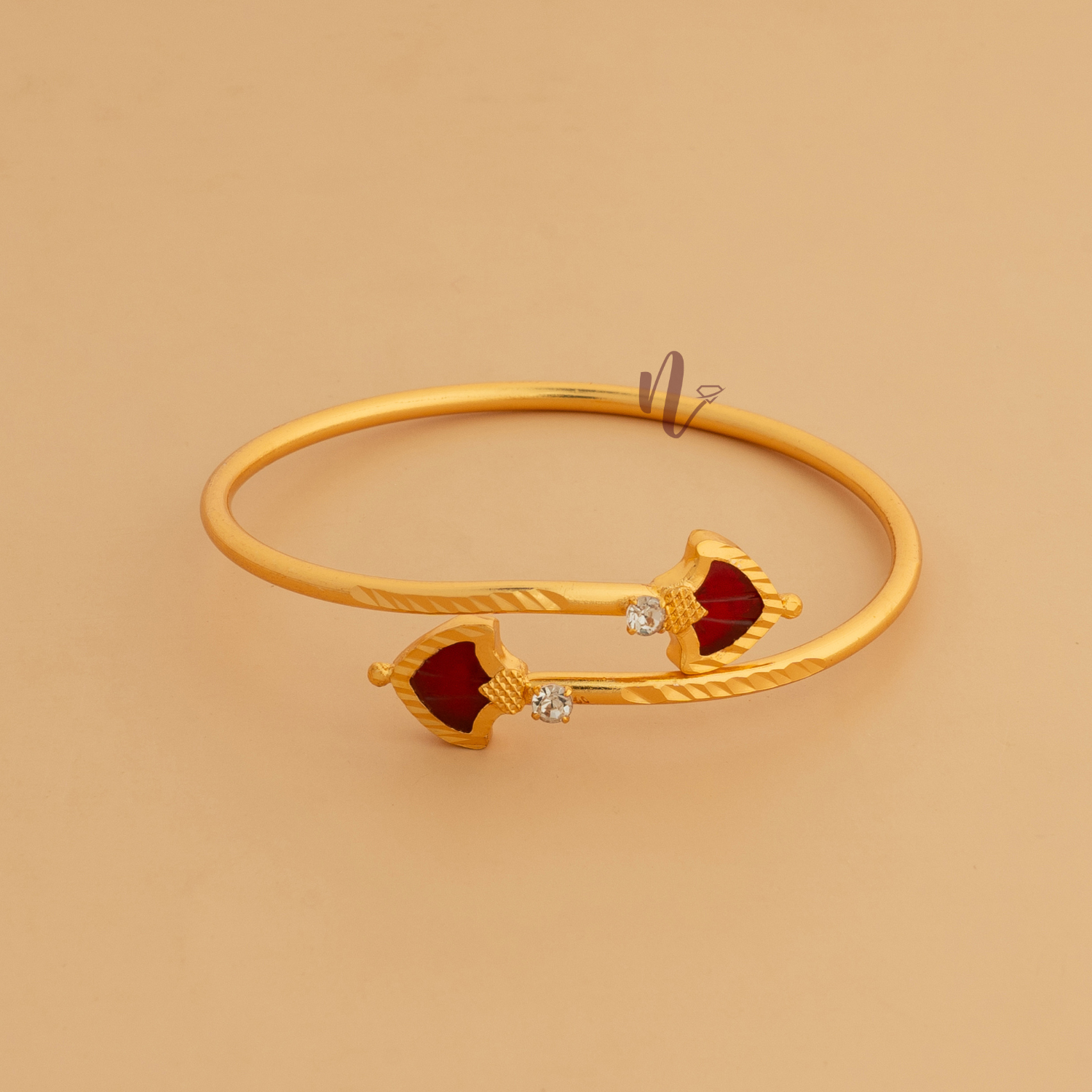 ADJUSTABLE RED COLOUR PALAKKA BANGLE 
