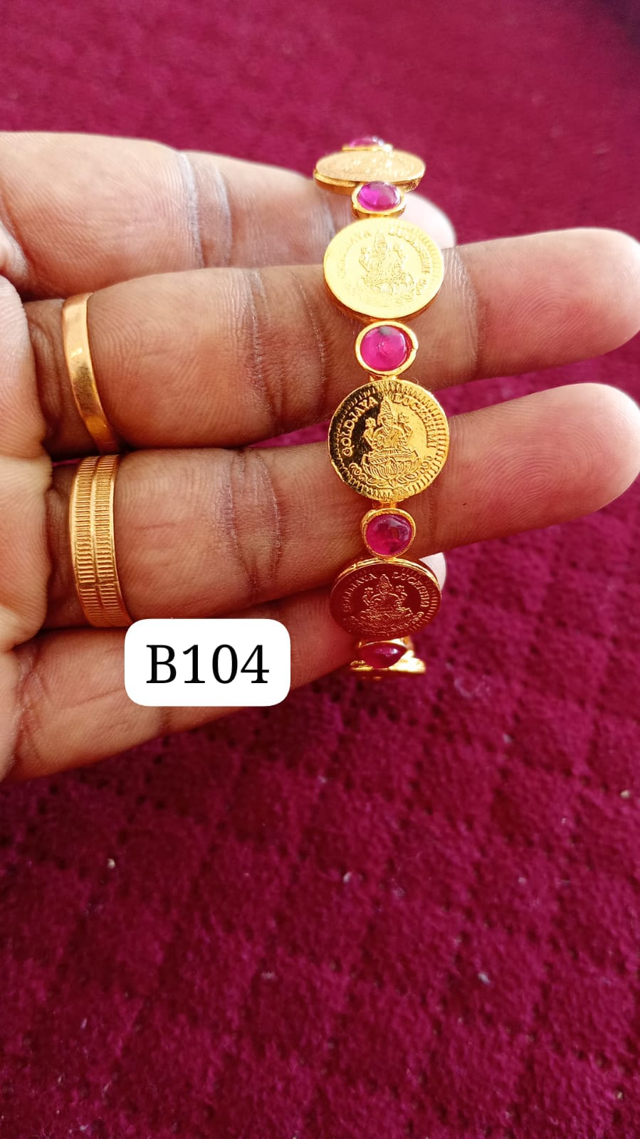 COIN STONE BANGLE 