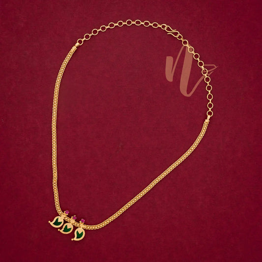 GOLD PLATED 3 KATTA MANGO NECKLACE
