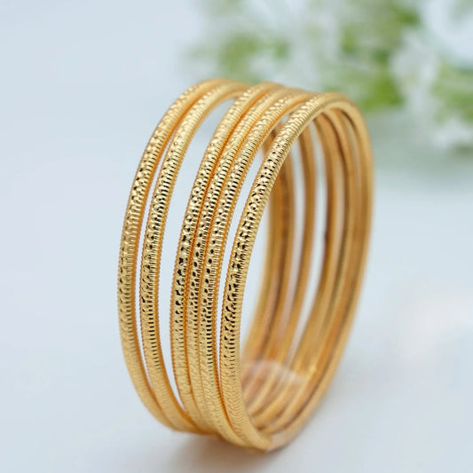 GOLD PLATED 6 BANGLE 