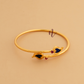  GOLD PLATED BLUE COLOUR ADJUSTABLE MANGO BANGLE 
