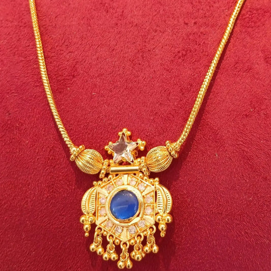GOLD PLATED BLUE COLOUR ULLIBALL STAR