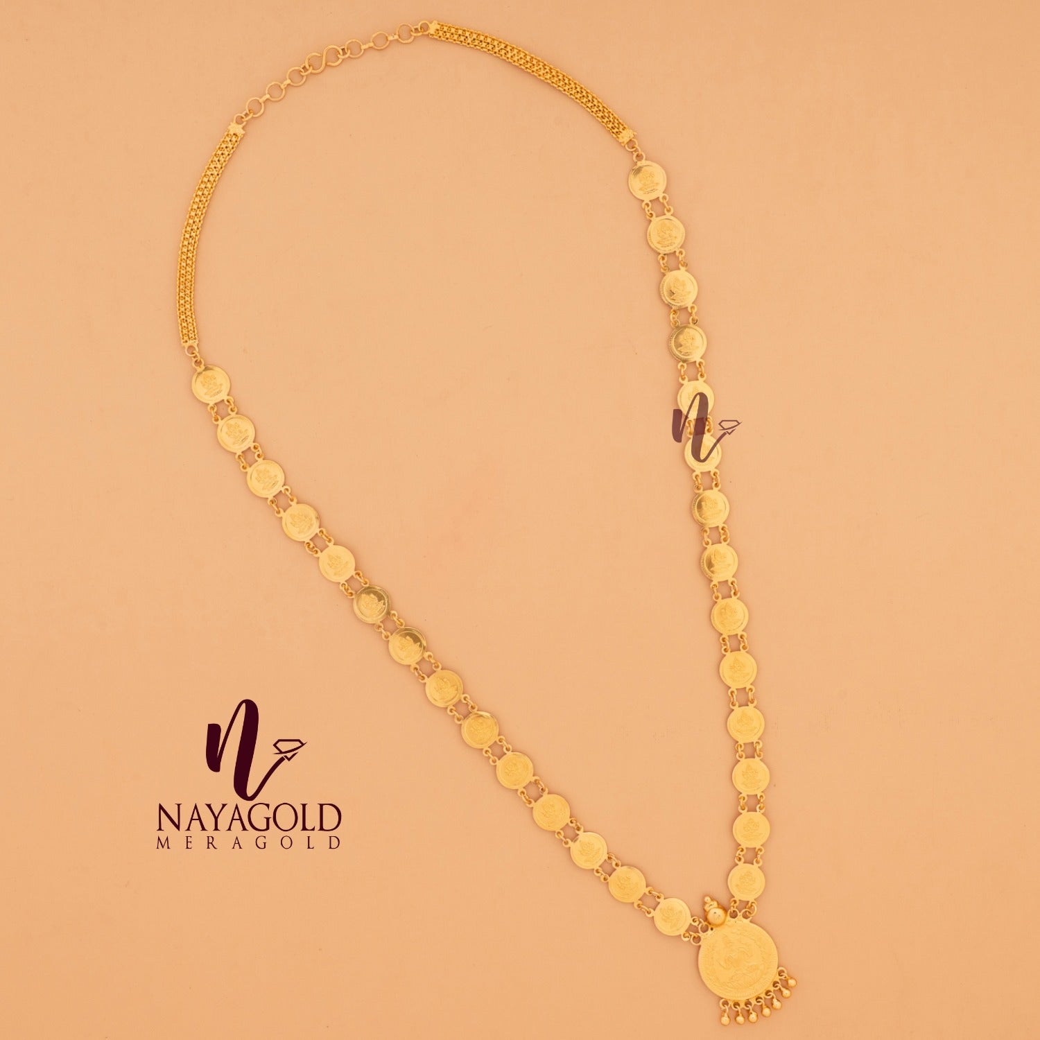 GOLD PLATED COIN CHAIN 24 INCH