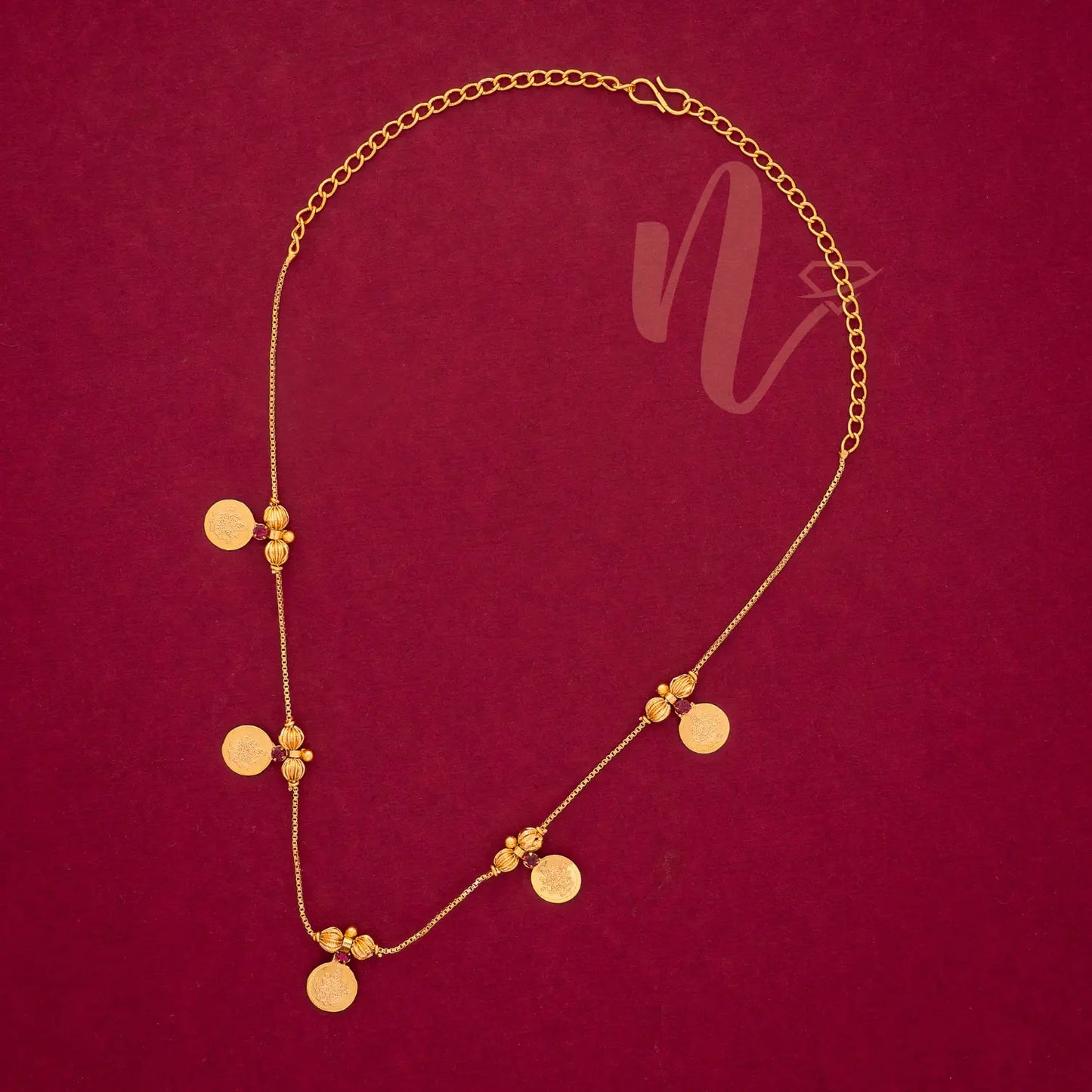 GOLD PLATED COIN ULLIBALL INVISIBLE NECKLACE