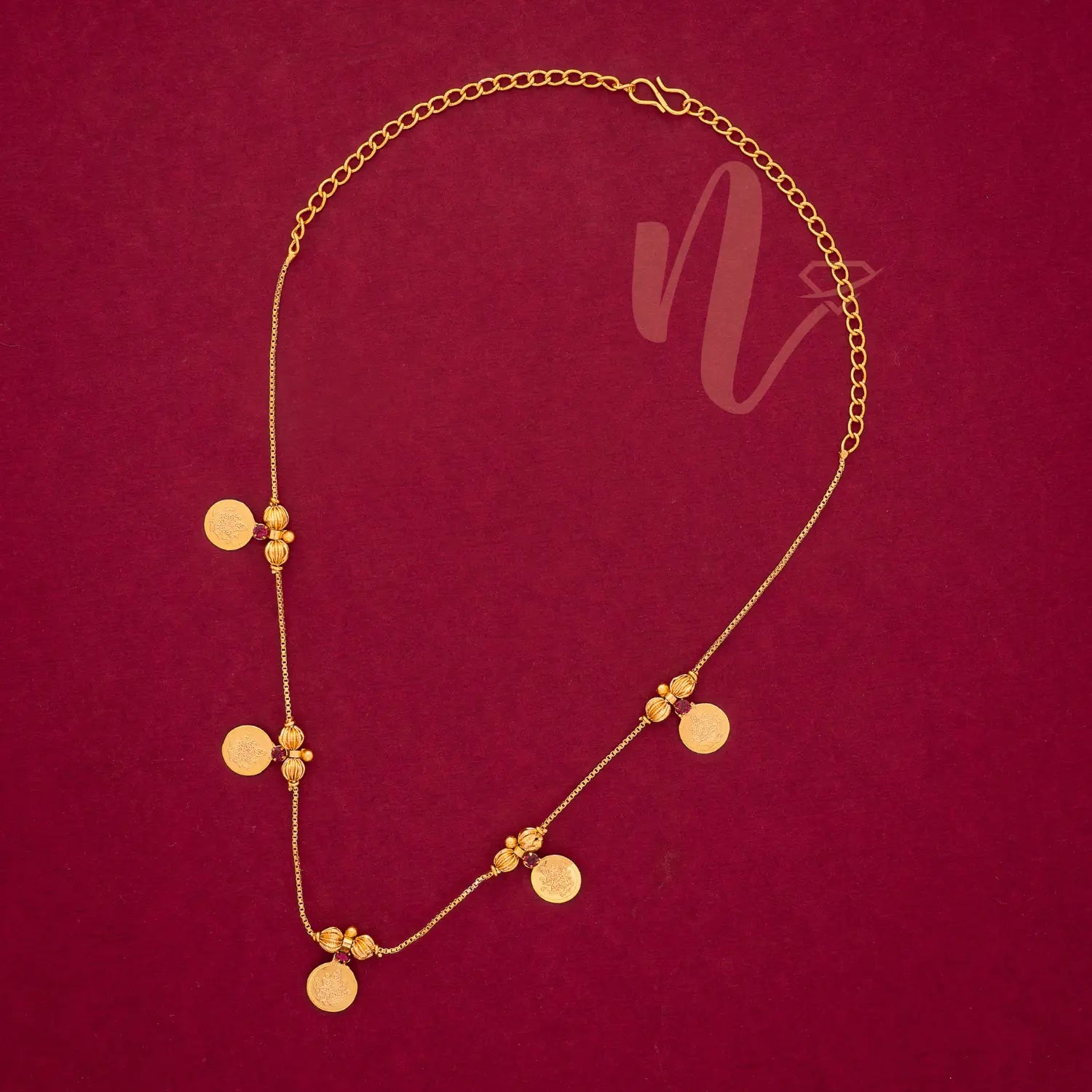 GOLD PLATED COIN ULLIBALL INVISIBLE NECKLACE