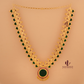 GOLD PLATED GREEN COLOUR TRADITIONAL  BUTTERFLY PALAKKA NECKLACE