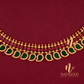  GOLD PLATED GREEN MANGO STONE HARAM 