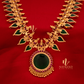 GOLD PLATED GRREN COLOUR BUTTERFLY GOPI NECKLACE