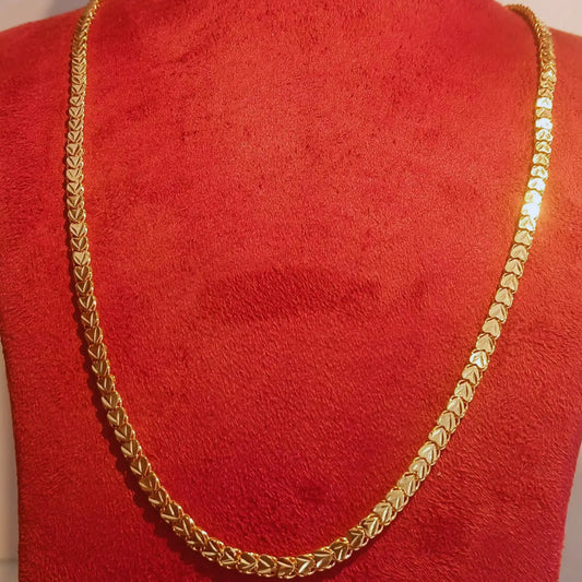 GOLD PLATED HEART  CHAIN
