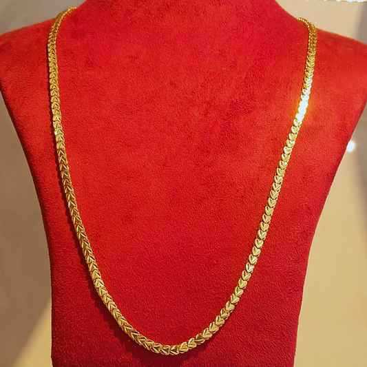 GOLD PLATED HEART SHAPE CHAIN