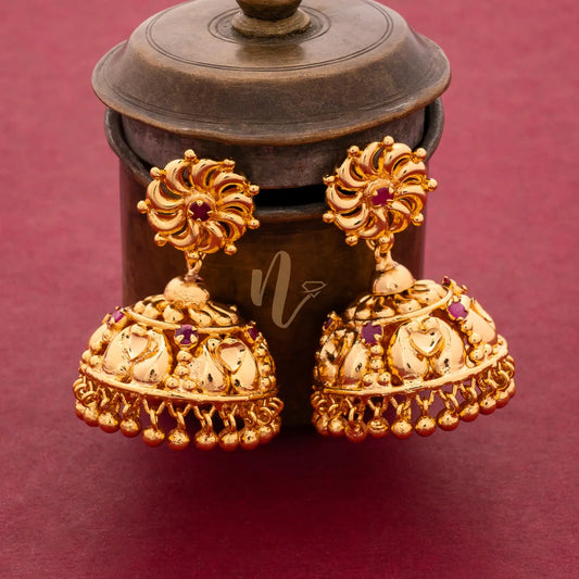 GOLD PLATED KERALA  JHUMUKA