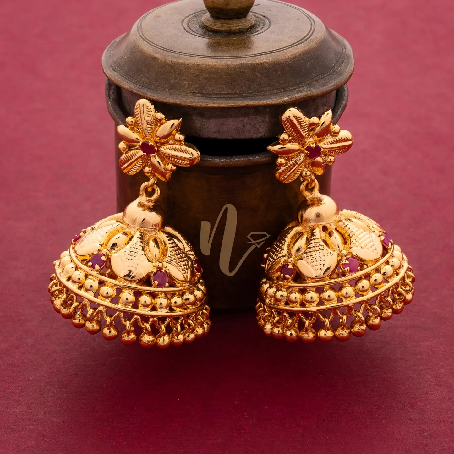 GOLD PLATED KERALA MODEL JUMUKA 