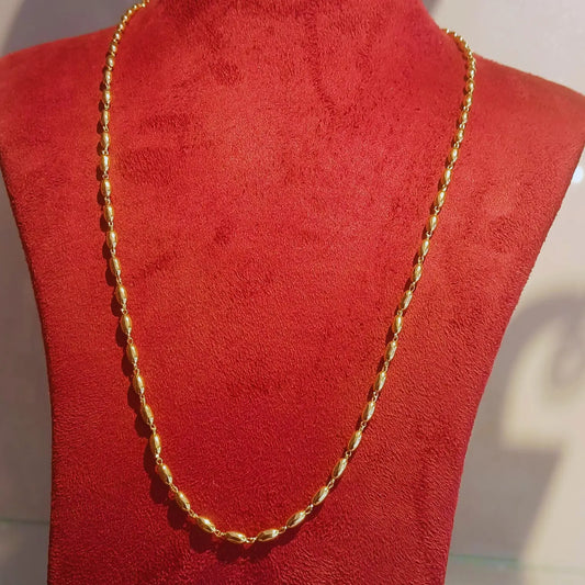 GOLD PLATED KERALA  OVAL BALL CHAIN