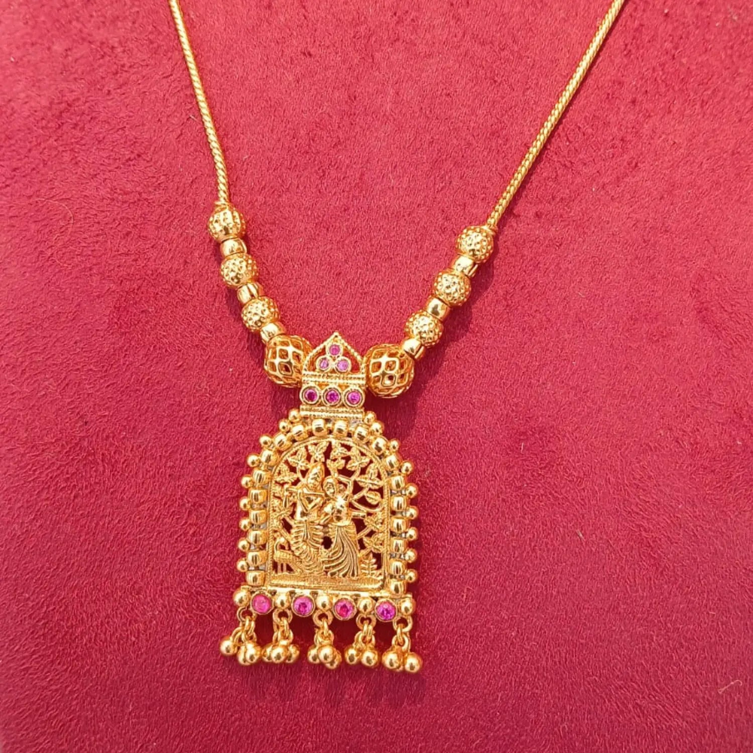 GOLD PLATED KRISHNA RADHA PENDENT