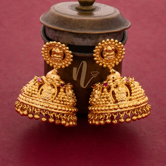 GOLD PLATED LAKSHMI JUMUKA 