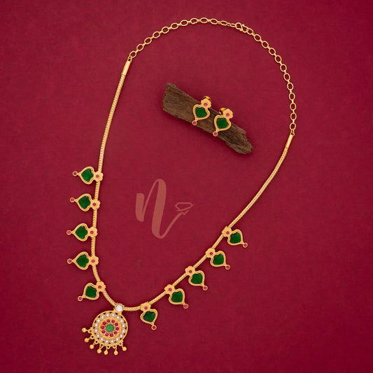 GOLD PLATED PALAKKA JEWELLERY SET