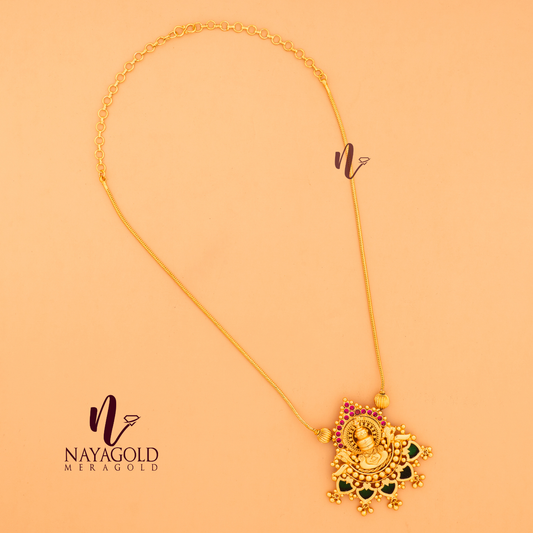 GOLD PLATED PALAKKA KATHAKALI CHAIN PENDENT