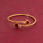 GOLD PLATED RED COLOUR ADJUSTABLE PALAKKA BANGLE 