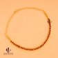 GOLD PLATED STONE ELAKKA THALI NECKLCE