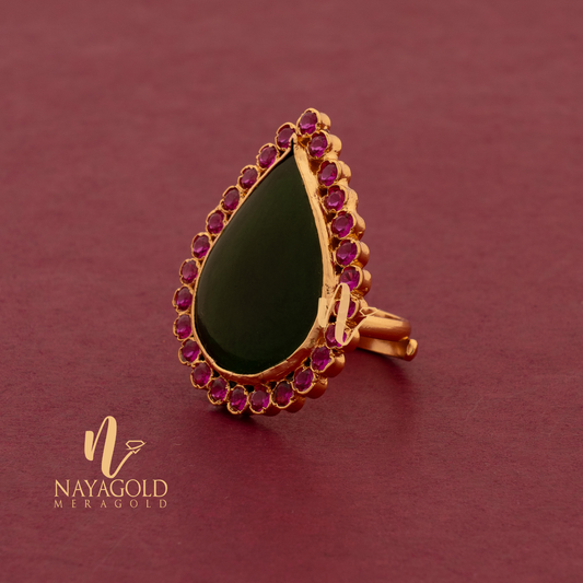 GOLD PLATED TRADITIONAL GOPI RING