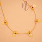 GOLD PLATED ULLI BALL STONE COIN INVISIBLE NECKLACE