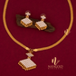 GOLD PLATED WHITE PATHKAM SET